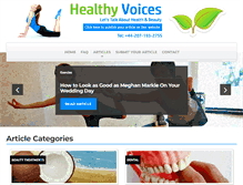 Tablet Screenshot of healthyvoices.net